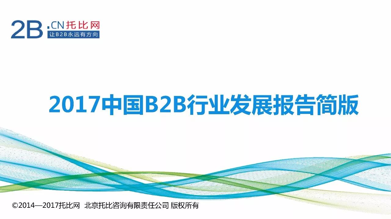 2017年中国B2B行业发展报告1